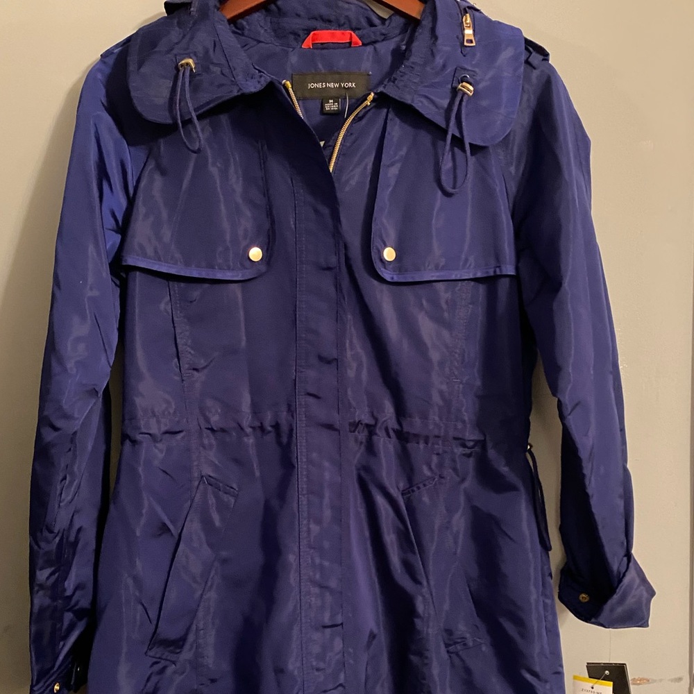(New) Jones New York Indigo Rain Jacket/Windbreaker